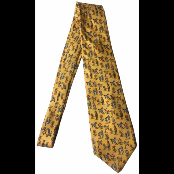 Salvatore Ferragamo horse floral tie made in Italy - Picture 1 of 7